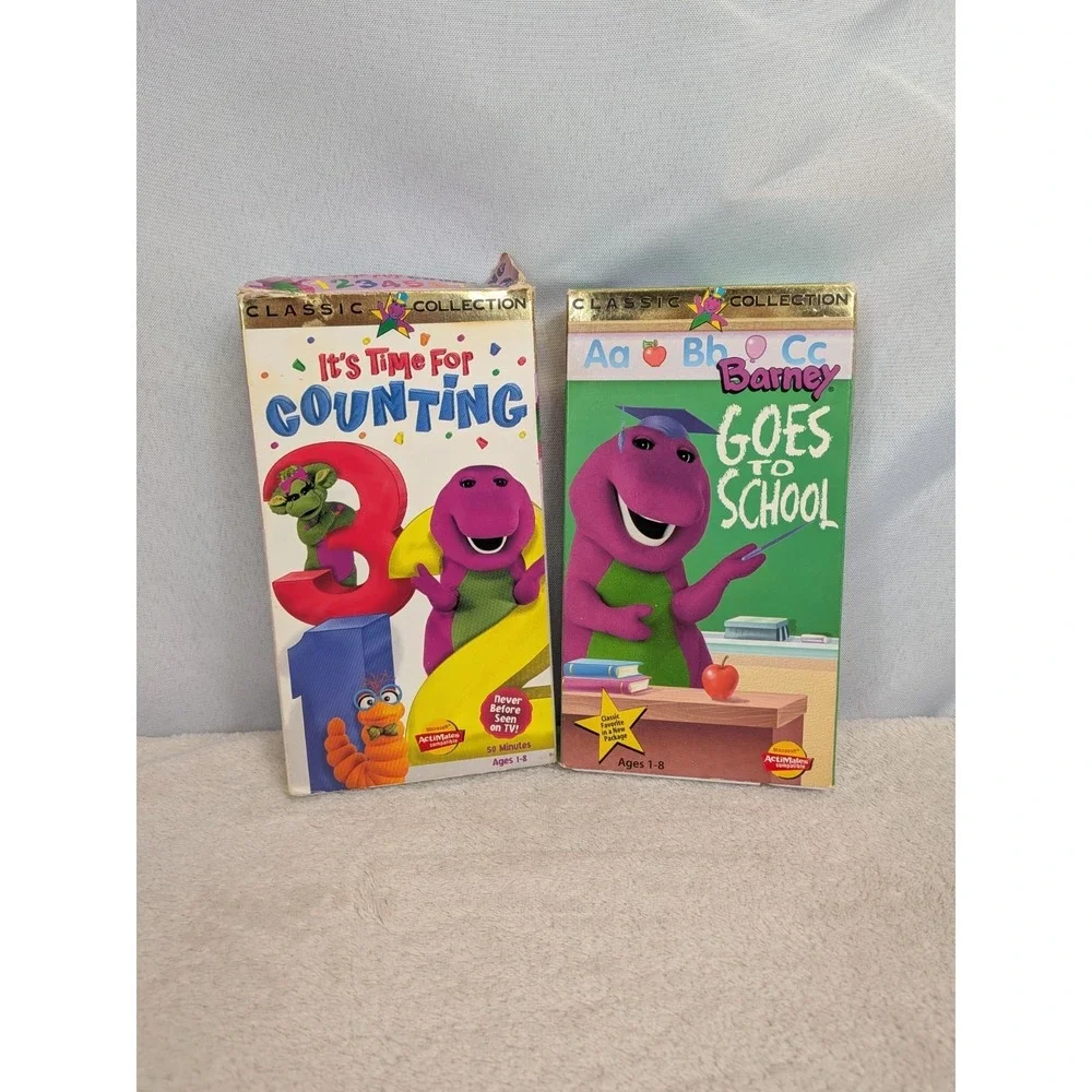 Barney Classic Collection VHS Lot of 5 Halloween Party Adventure Bus Rare‎ Tapes
